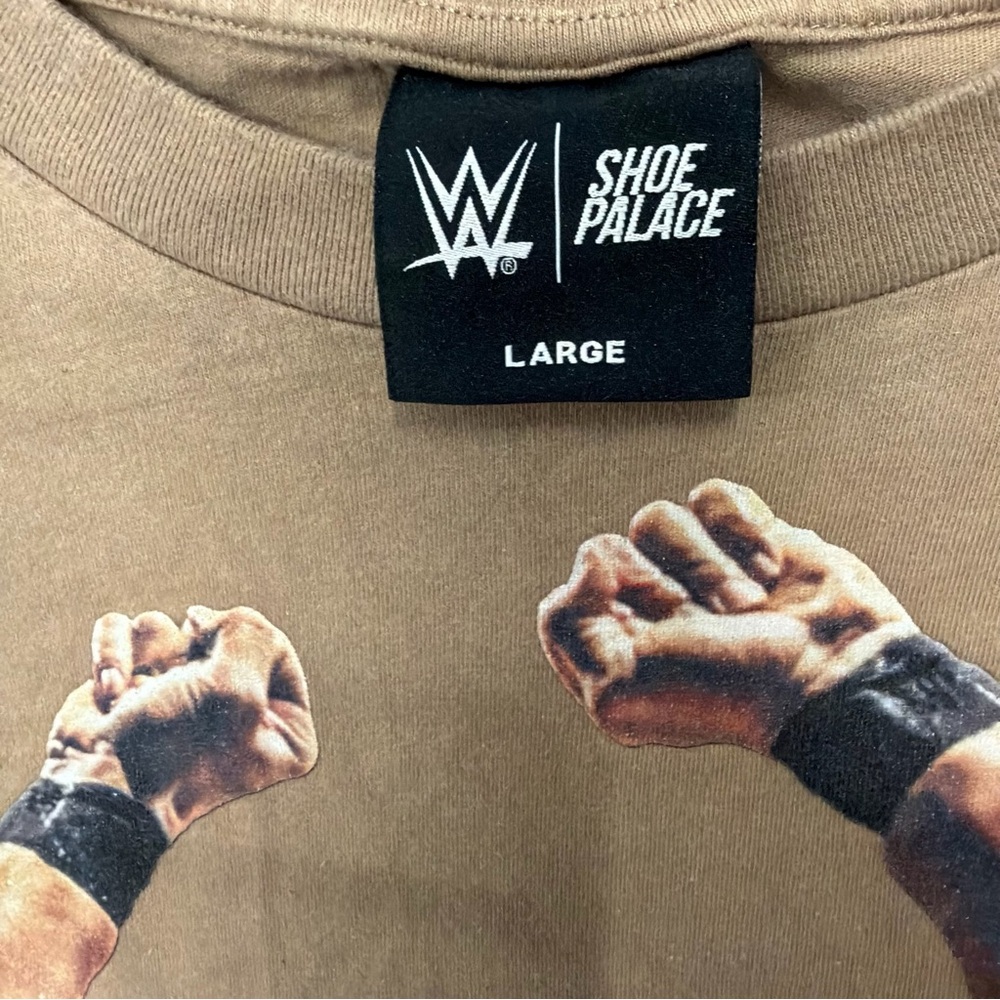 WWE Stone Cold Steve Austin Graphic Tee Size Large Tan Shirt - Picture 3 of 3